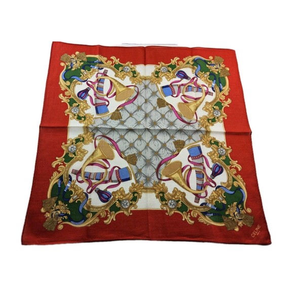 Celine Paris Handkerchief Neckerchief Bandana Scarf - Picture 1 of 4